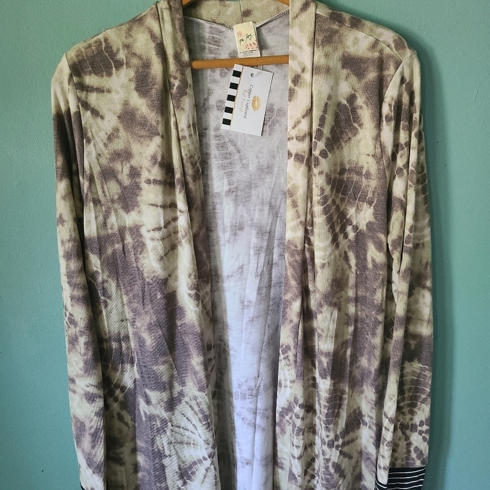 7th Ray Long Tie Dye Duster Medium - Picture 2 of 7